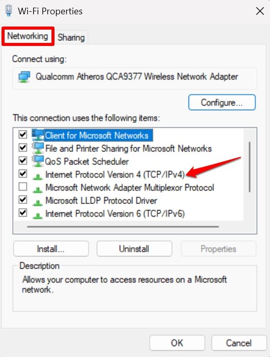 open-tcp-ip-v4-settings