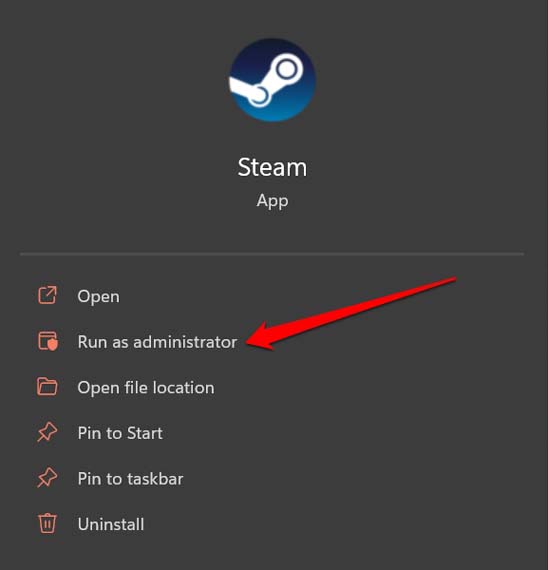 steam-run-as-administrator