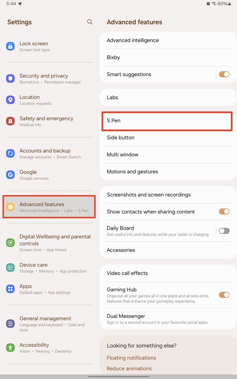 opening-s-pen-settings