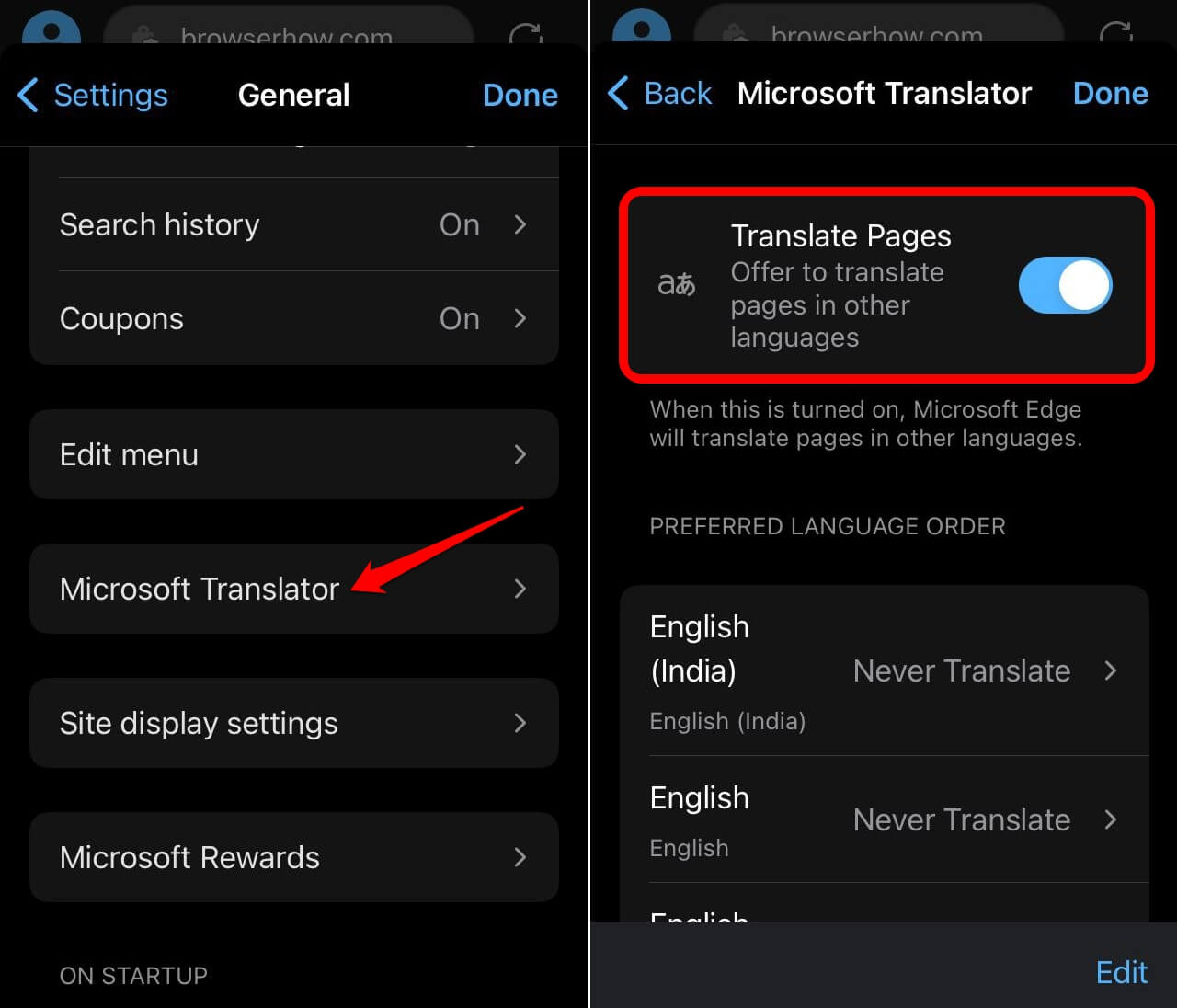 enable-automatic-page-translation-on-edge-browser-ios