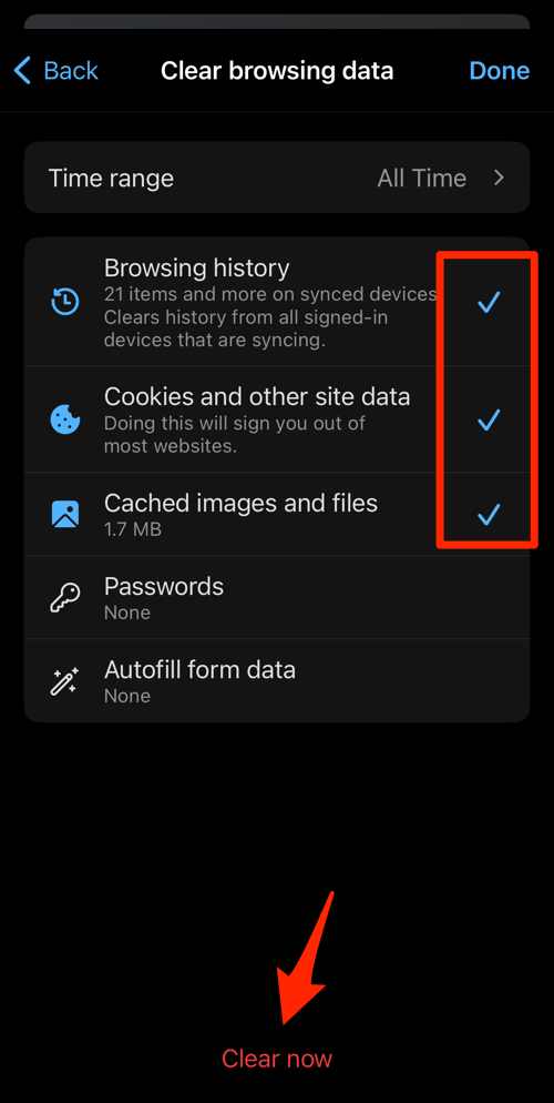 clear_browsing_history__cookies_and_cache_data_from_edge_app_on_iphone_or_ipad