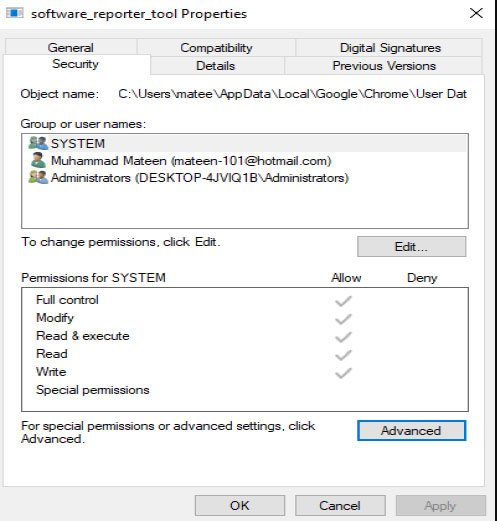 security-tab