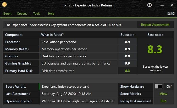 xiret-is-an-open-source-tool-that-calculates-your-computers-windows-experience-index-scores